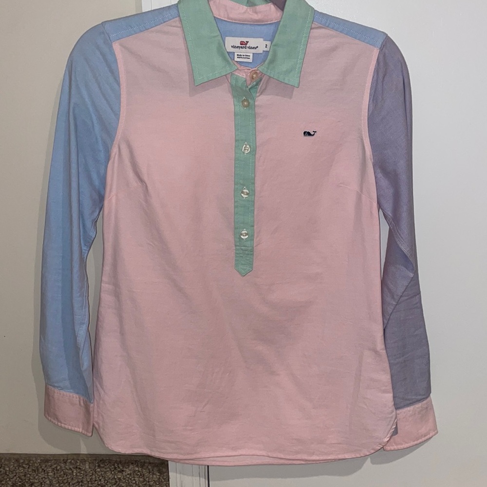 Vineyard Vines Multi Color Button-Down Long Sleev… - image 1